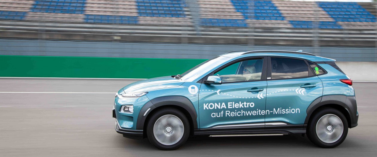 El Hyundai Kona Eléctrico bate el récord de autonomía de 1.026 kilómetros