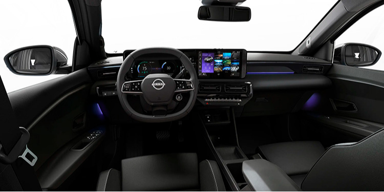 Interior vehículo Nissan Micra MY26 EV 2025